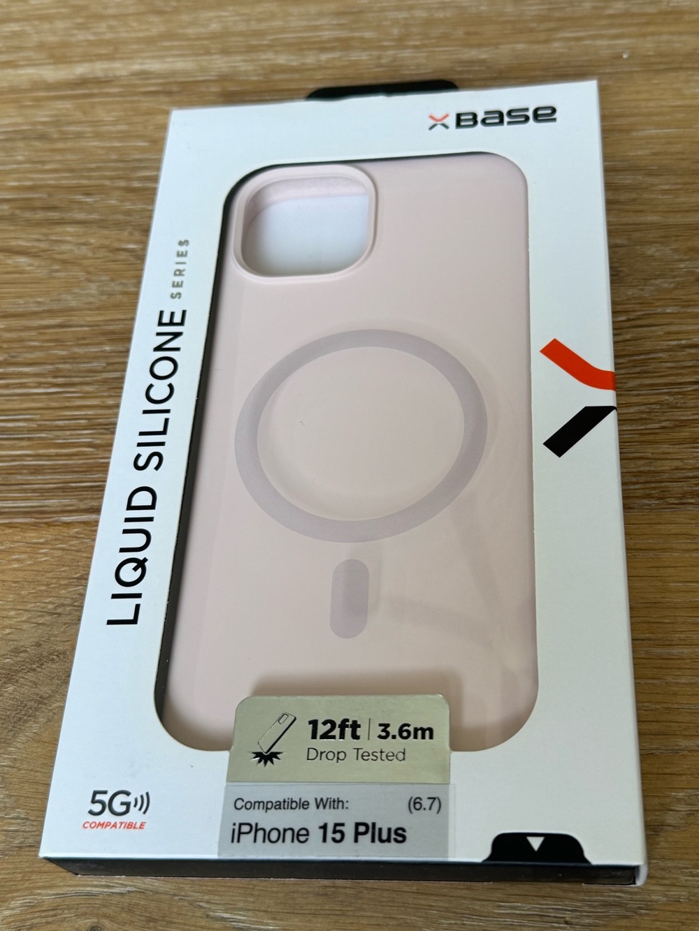 New xBase Liquid Silicone Case for iPhone 15 Plus or iPhone 6.7” light Pink
